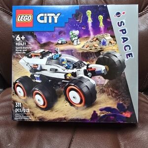 Lego City Space Rover in White, Black, Orange and Blue